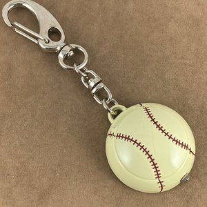 Vintage 1990's Baseball Watch and Key Chain Clip on Backpack or Baseball Bag